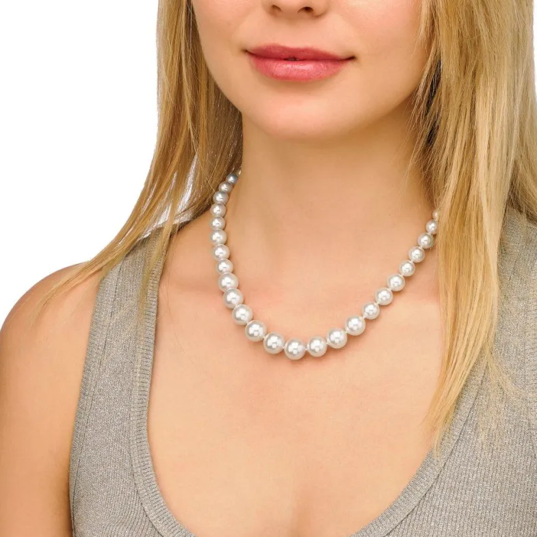 Long Pearl Necklaces|Majorica Silver Necklace Lyra 6/12Mm 45Cm