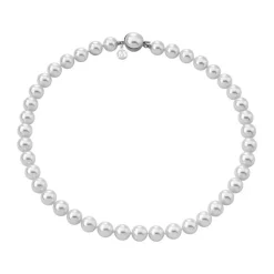 Long Pearl Necklaces|Majorica Silver Necklace Lyra 8Mm Pearls 45Cm