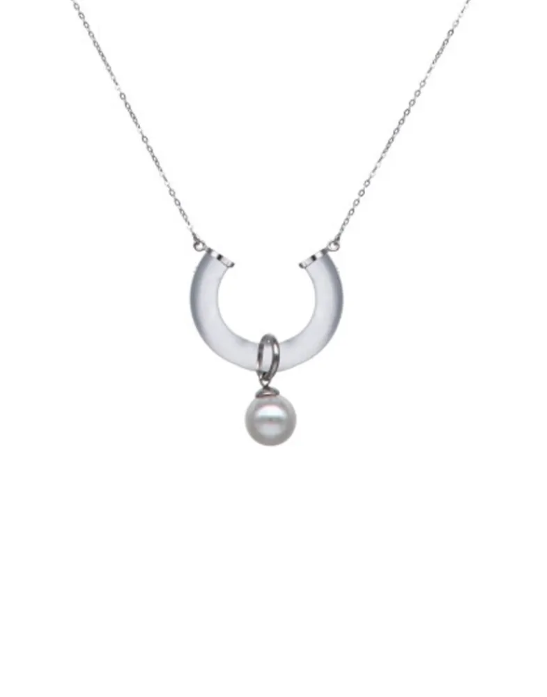 Pendants With Chain|Majorica Silver Necklace With Ayla Pendant In High-Resistance Glass