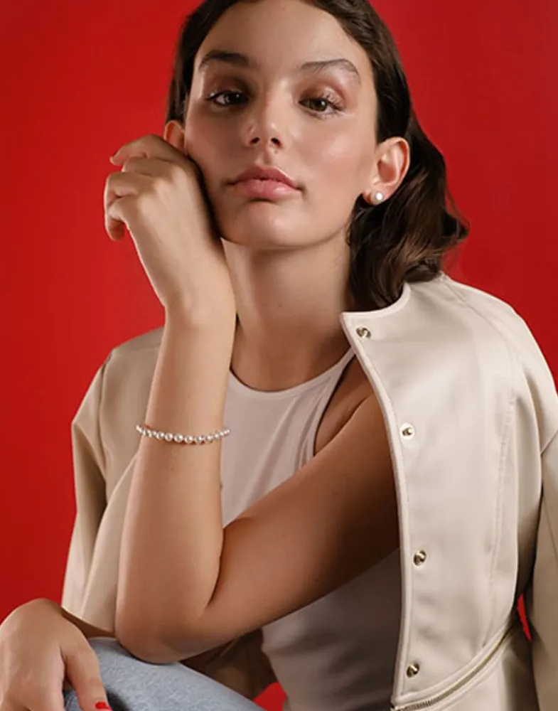 Bracelets For Brides|Majorica Silver Pearl Bracelet Ballet 4Mm