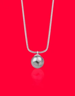 Pendants With Chain|Majorica Silver Pendant Nuada 10Mm Gray Pearl