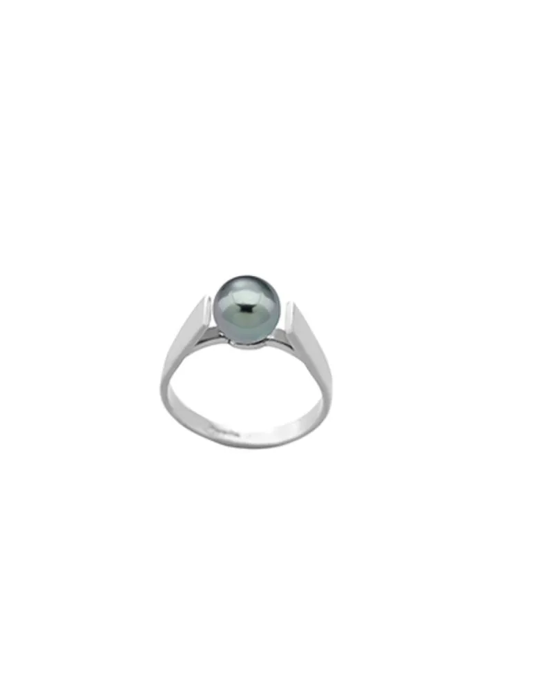 Pearl Engagement Rings|Majorica Silver Ring Nuada With 7Mm Gray Pearl