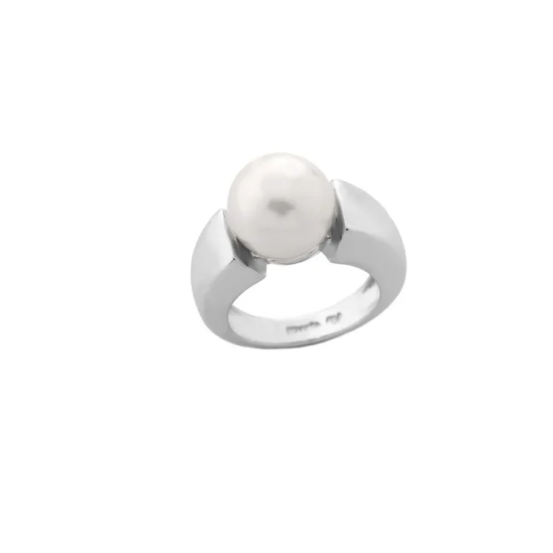 Pearl Engagement Rings|Majorica Silver Ring Nuada With 12Mm White Pearl