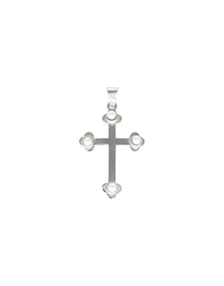 Pendant Chain|Majorica Silver Trinity Cross Pendant With Pearls