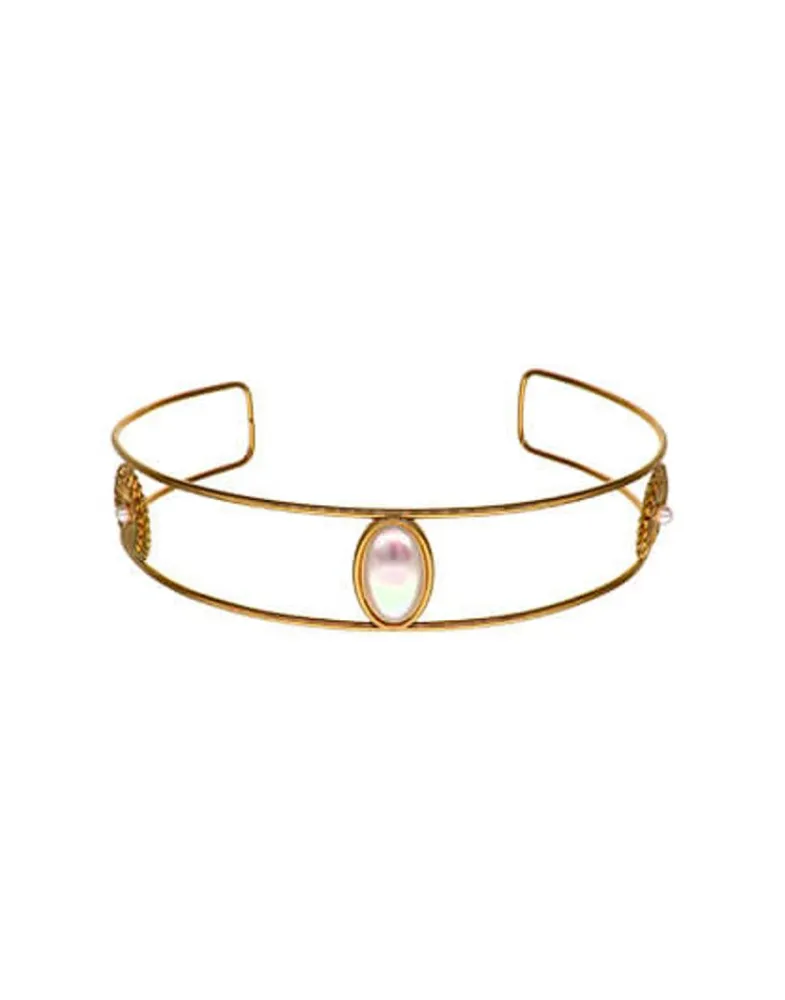 Pearl Chokers|Majorica Symi Gold-Plated Choker With White Pearls