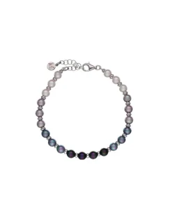 Silver Bracelets|Majorica Unisex Nyx Bracelet With Degrade Effect Pearls