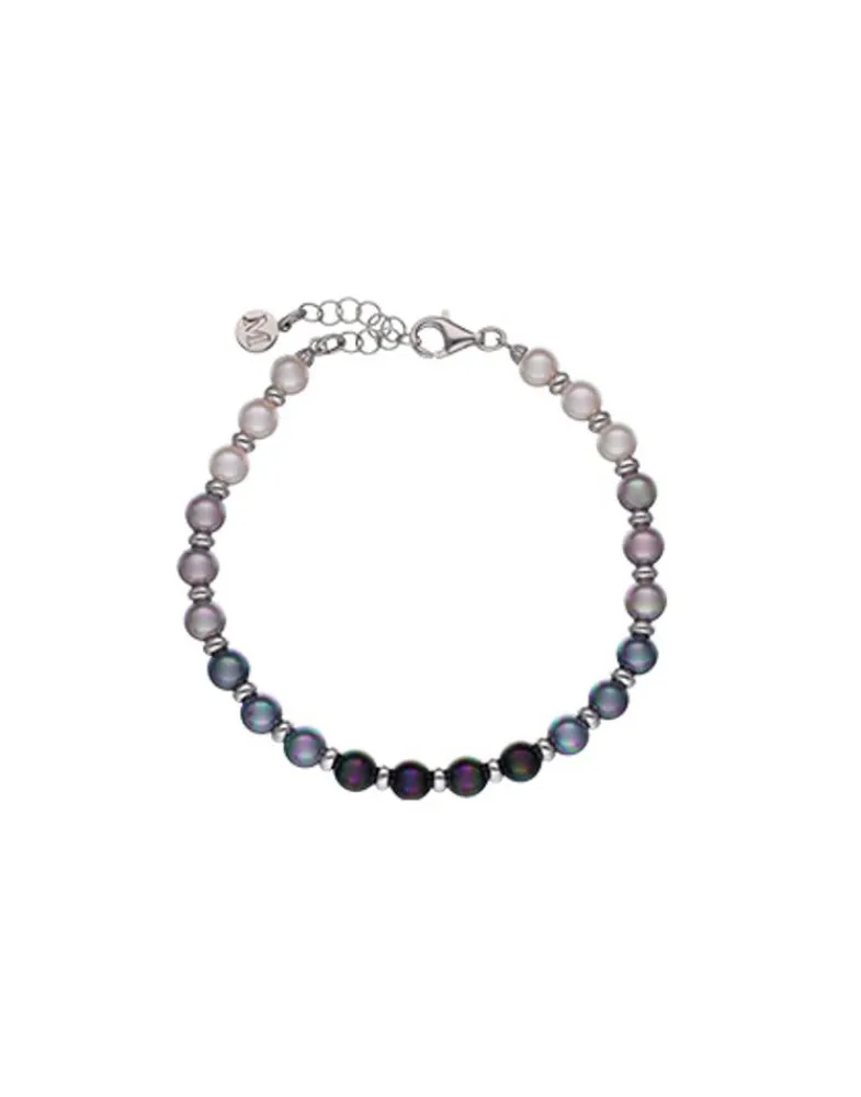 Silver Bracelets|Majorica Unisex Nyx Bracelet With Degrade Effect Pearls