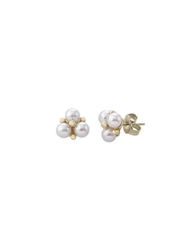 Short Earrings|Majorica Vega Earrings With Round White Pearl