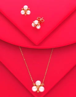 Short Earrings|Majorica Vega Earrings With Round White Pearl