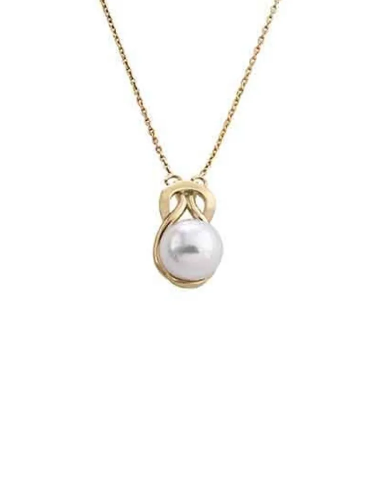 Pendants With Chain|Majorica Vega 90S Gold Necklace With Large Round Pearl