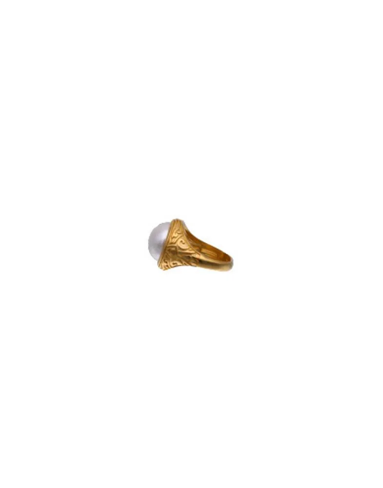 Large Pearl Rings|Majorica Zale Hallmark Ring With A Round White Half Pearl