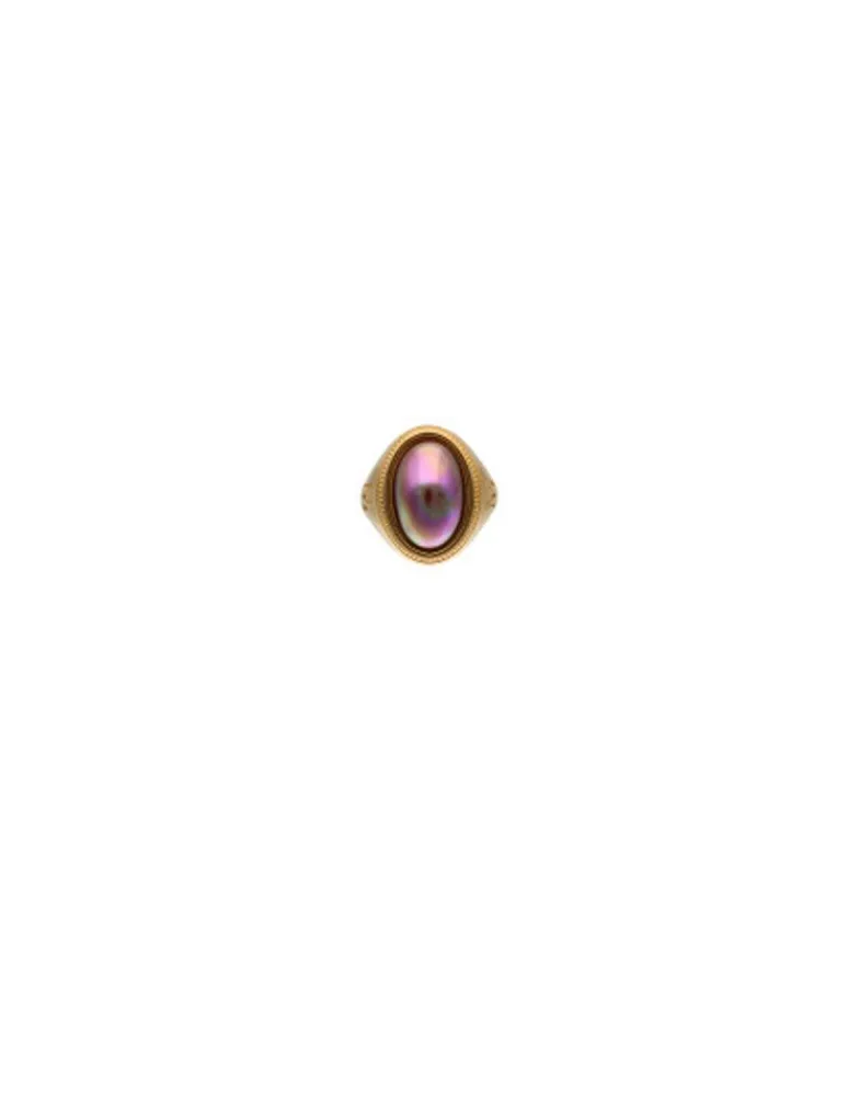 Large Pearl Rings|Majorica Zale Hallmark Ring With Oval Pearl In Aubergine
