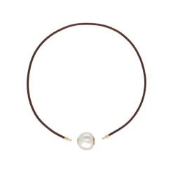 Multipurpose Pendant|Majorica Zindis 45Cm Leather Necklace