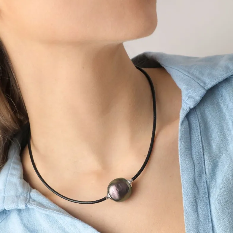 Multipurpose Pendant|Majorica Zindis 45Cm Leather Necklace